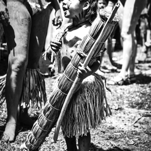 Tapati Rapanui 2007 • Young Warrior preparing for the Parade…