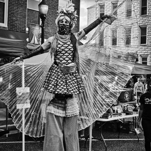 First Friday in September • Angel Lady on Stilts