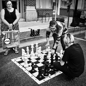 First Friday in September • Street Chess • I'll just take your queen with my bishop…